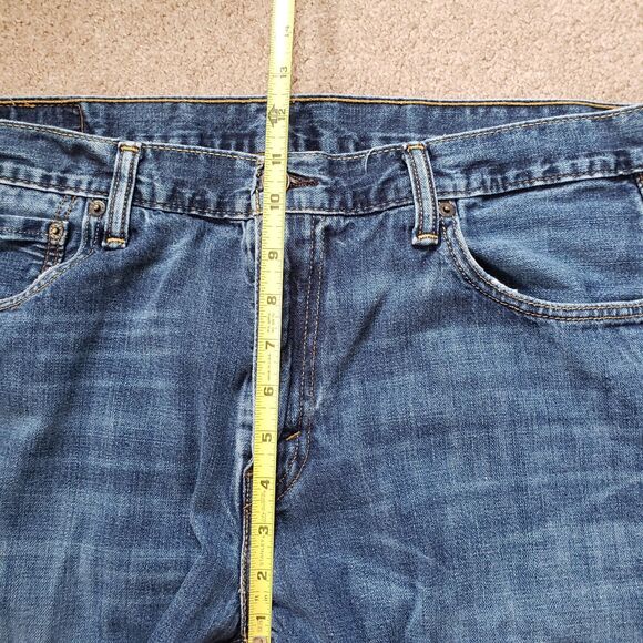 Levi's 569 34x32 (Fits 36x31) Mens Blue Denim Stonewash Straight Leg Jeans - Picture 6 of 10